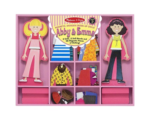 Розвиваюча іграшка Melissa&Doug Магнітна вдягалка середня Еббі і Емма (MD14940)