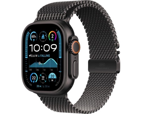 Смарт-годинник Apple Watch Ultra 2 2024 GPS + Cellular 49mm Black Titanium Case with Black Titanium Milanese Loop - L (MX5V3UL/A)