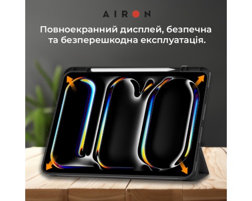 Чохол до планшета AirOn Premium SOFT iPad Pro 13 2024 + Film Black (4822352781129)