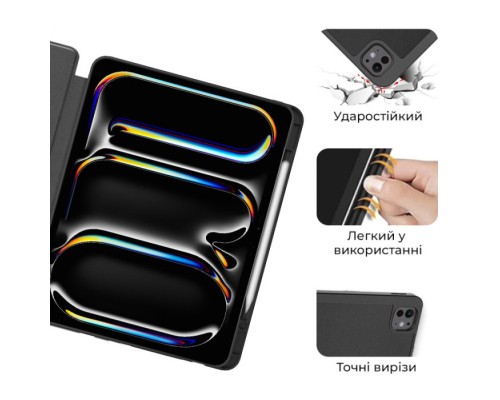 Чохол до планшета AirOn Premium SOFT iPad Pro 13 2024 + Film Black (4822352781129)