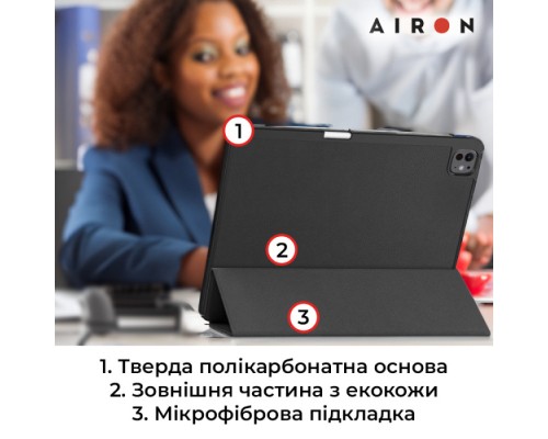 Чохол до планшета AirOn Premium SOFT iPad Pro 13 2024 + Film Black (4822352781129)
