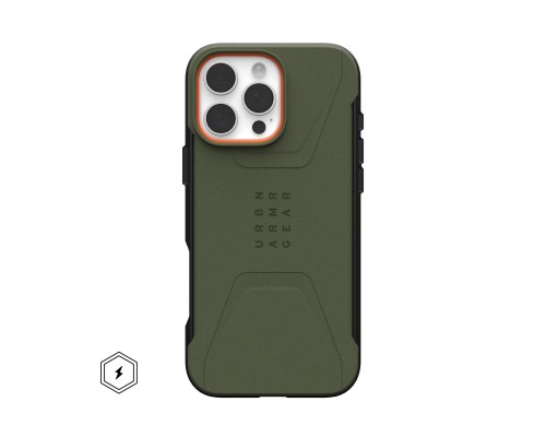 Чохол до мобільного телефона UAG iPhone 16 Pro Max Civilian Magsafe Olive Drab (114445117272)