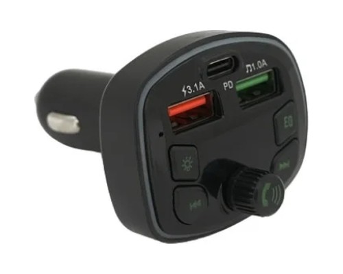 FM модулятор Voltronic Q7 з еквалайзером, 3.1A, PD18W, USB, TF (FM-Q7EQ) 