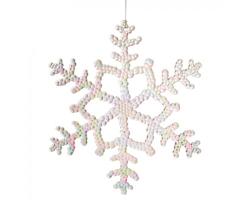 Ялинкова іграшка Novogod`ko Сніжинка 25 см Пластик Перламутр (974871)