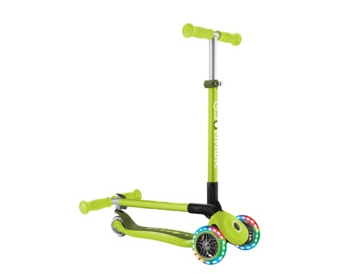 Самокат Globber Primo Foldable Lights колеса з підсвіткою до 50 кг 3+ Зелений (432-106-3)