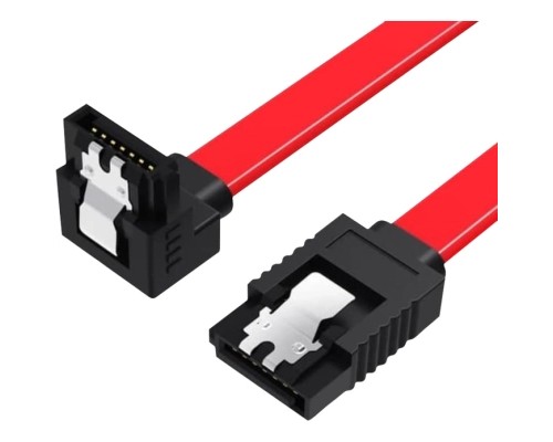 Кабель для передачі даних SATA 3.0 7pin F/F 0.5m L Red Vention (KDDRD)