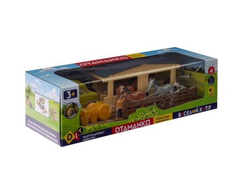 Ігровий набір Otamanko Веселий хутір (вантажівка та стайня з кіньми) (8818K)