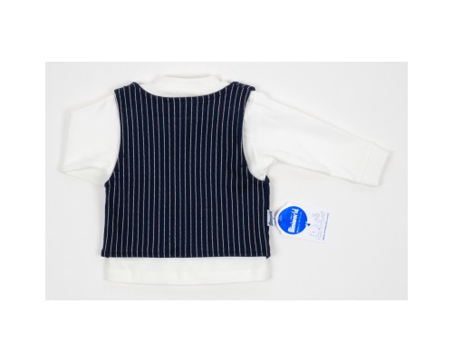 Набір дитячого одягу Miniworld з жилетом (14695-68B-blue)