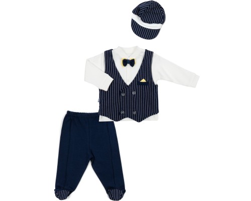 Набір дитячого одягу Miniworld з жилетом (14695-68B-blue)