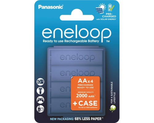 Акумулятор Panasonic AA Eneloop 2000mAh NI-MH * 4 + Сase (BK-3MCDEC4CP)