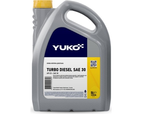 Моторна олива Yuko TURBO DIESEL SAE 30 5л (4823110402856)