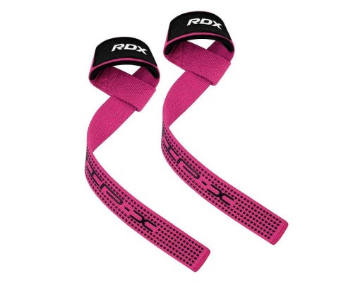Кистьові лямки RDX S4 Gym Cotton Gel Straps Pink Plus (WAC-S4P+)