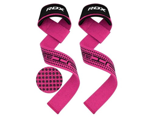 Кистьові лямки RDX S4 Gym Cotton Gel Straps Pink Plus (WAC-S4P+)