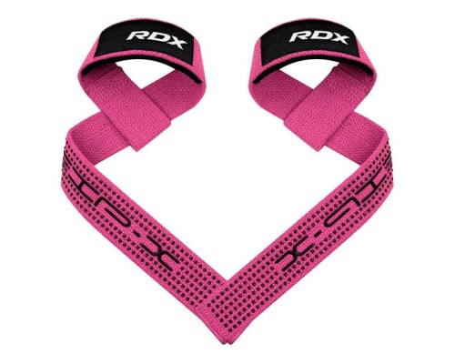 Кистьові лямки RDX S4 Gym Cotton Gel Straps Pink Plus (WAC-S4P+)