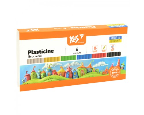 Пластилін Yes Orange Line 6 кольорів 120 г (540686)