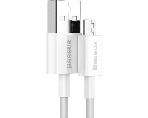 Дата кабель USB 2.0 AM to Micro 5P 2.0m Superior Fast Charging 2A white Baseus (CAMYS-A02)