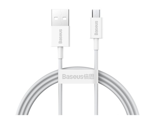 Дата кабель USB 2.0 AM to Micro 5P 2.0m Superior Fast Charging 2A white Baseus (CAMYS-A02)