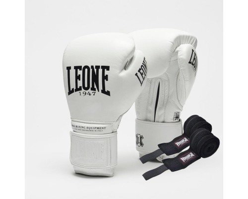 Боксерські рукавички Leone GN111 The Greatest White 10 унцій (GN111_White_10oz)