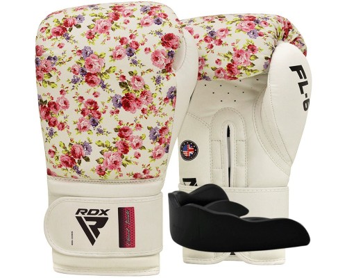 Боксерські рукавички RDX FL-6 White 12 унцій (BGR-FL6W-12oz)