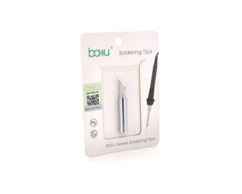 Жало паяльне Baku BK-900M-T-K,silver, 4*6.3mm, мідь, гальванічне покриття (BK-900M-T-K)