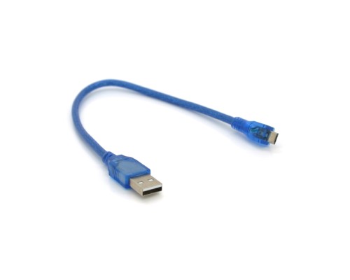 Дата кабель USB 2.0 AM to Micro 5P 0.3m blue Voltronic (YT-AM/Mc-0.3B/05425)