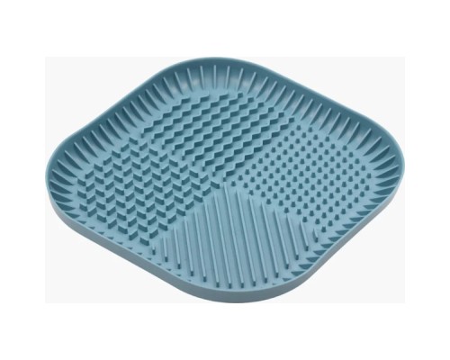 Універсальний посуд для тварин Fiboo Fiboowl килимок для злизування ласощів та їжі, L синій (FIB0229)