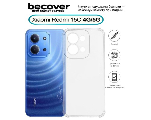 Чохол до мобільного телефона BeCover Anti-Shock Xiaomi Redmi 15C 4G/5G Clear (713812)