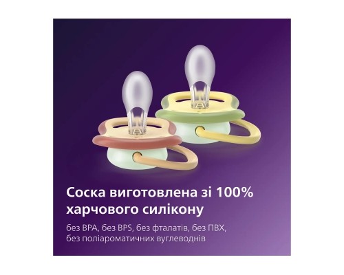 Пустушка Philips AVENT Ultra Air Нічна 0-6 місяців 2 шт (SCF376/27)