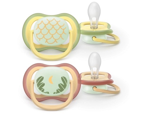 Пустушка Philips AVENT Ultra Air Нічна 0-6 місяців 2 шт (SCF376/27)