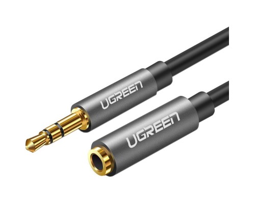 Кабель мультимедійний 3.5mm M to 3.5mm F 1.5m AV118 gray Ugreen (10593)