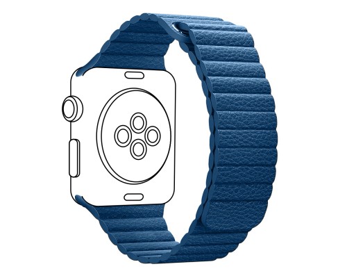 Ремінець до смарт-годинника Armorstandart Leather Loop для Apple Watch 42 (Series 11-10)/41/40/38 Cape Cod Blue (ARM53316)