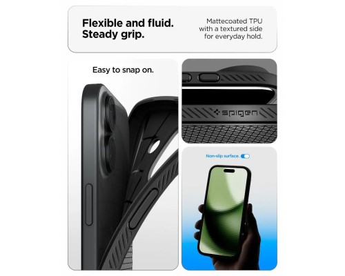 Чохол до мобільного телефона Spigen Liquid Air iPhone 17 Matte Black (ACS10369)