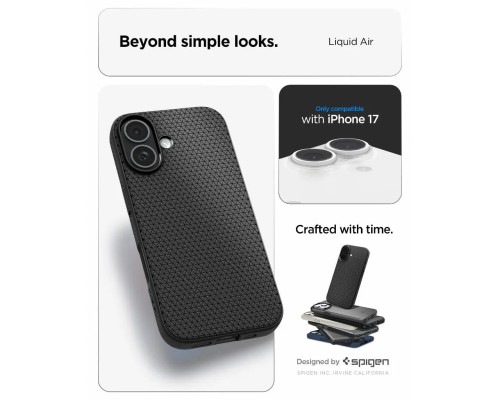 Чохол до мобільного телефона Spigen Liquid Air iPhone 17 Matte Black (ACS10369)
