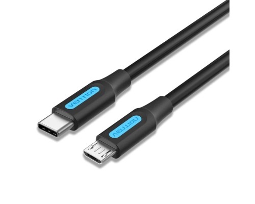 Дата кабель USB 2.0 C Male to Micro-B Male 2A Cable 1.5M Black VENTION (COVBG)