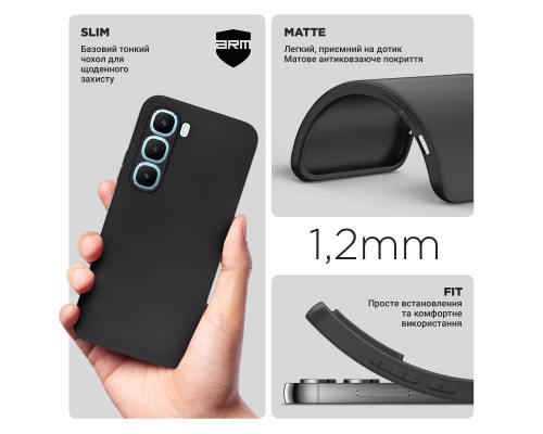 Чохол до мобільного телефона Armorstandart Matte Slim Fit Infinix Hot 60 Pro 4G Camera cover Black (ARM88680)