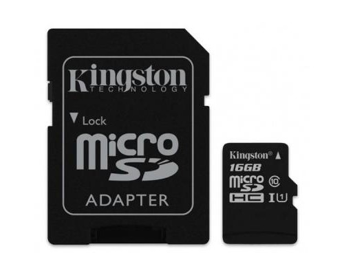 Карта пам'яті Kingston 16GB microSDHC class 10 UHS-I Canvas Select (SDCS/16GB)