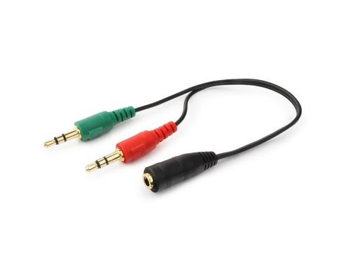Кабель мультимедійний Jack 3.5mm female 4-pin to 2x Jack 3.5mm male 0.2m Cablexpert (CCA-418) Кабель мультимедійний Jack 3.5mm female 4-pin to 2x Jack 3.5mm male 0.2m Cablexpert (CCA-418)