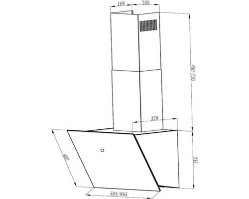 Витяжка кухонна Faber VRT BK A60 2LS (330.0567.491)
