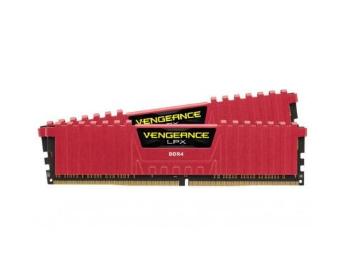 Модуль пам'яті для комп'ютера DDR4 32GB (2x16GB) 2666 MHz Vengeance LPX Red Corsair (CMK32GX4M2A2666C16R)