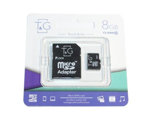 Карта пам'яті T&G 8GB microSD class10 (TG-8GBSDCL10-01) Карта пам'яті T&G 8GB microSD class10 (TG-8GBSDCL10-01)