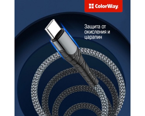 Дата кабель USB-C to Lightning 1.0m ColorWay (CW-CBPDCL033-GR)