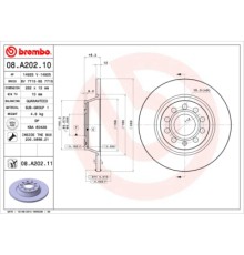 Гальмівний диск Brembo 08.A202.11