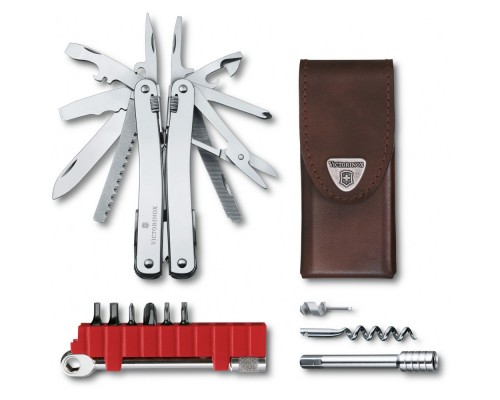 Мультитул Victorinox SwissTool Spirit X Plus Ratchet Leather Case (3.0236.L)