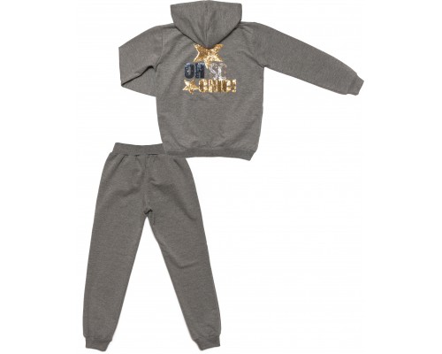 Спортивний костюм дитячий Breeze з паєтками (13097-134G-gray)