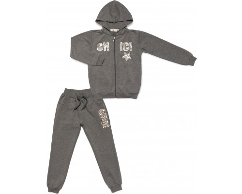 Спортивний костюм дитячий Breeze з паєтками (13097-134G-gray)