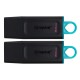 USB флеш накопичувач Kingston 2x64GB DT Exodia Black+Blue USB 3.2 (DTX/64GB-2P) 