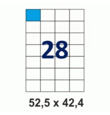 Етикетка самоклеюча Tama 52,5х42,4 (28 на листі) с/кл (100листів) (16777)