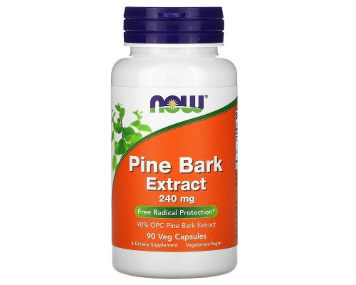 Трави Now Foods Екстракт соснової кори 240 мг, 90 рослинних капсул (NOW-03364)