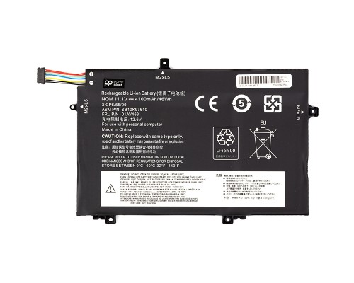 Акумулятор до ноутбука LENOVO ThinkPad L480 (01AV463) 11.1V 4100mAh PowerPlant (NB481286) 