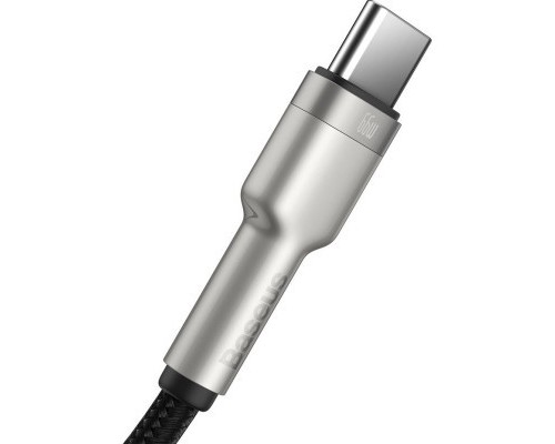 Дата кабель USB 3.1 AM to Type-C 0.25m CAKF 6.0A 66W Cafule Series Metal Data Cable Black Baseus (CAKF000001)